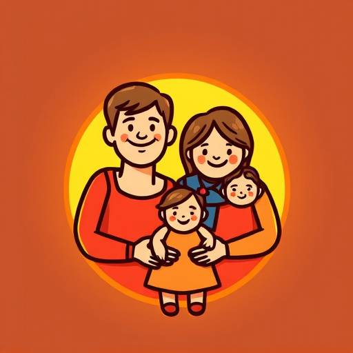 Icon representing a family, symbolizing family photography sessions.